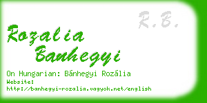 rozalia banhegyi business card